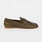 The Unlined Penny Loafer in Olive
