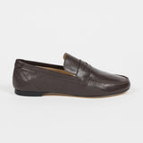 side view of a single loafer