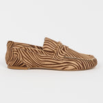 The Penny Loafer in Tan Zebra