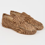 The Penny Loafer in Tan Zebra