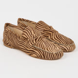 The Penny Loafer in Tan Zebra