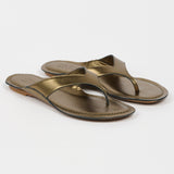 The San Diego Sandal in Olive Metallic