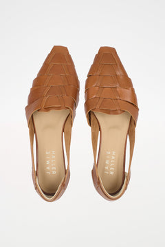 The Weave Slip On in Cognac