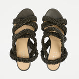 The Scrunchie Heel in Deep Olive