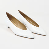 The Trap Pump in White Patent
