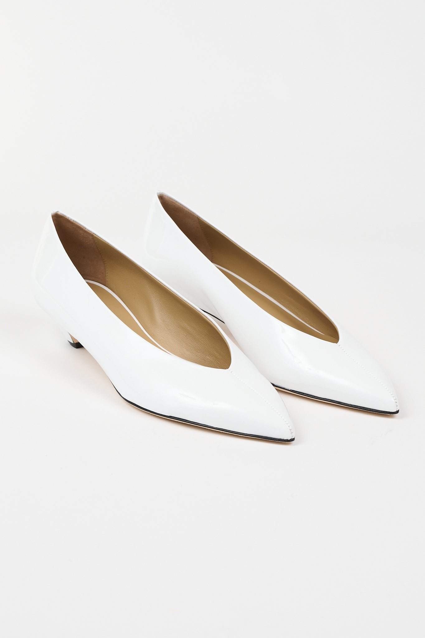 The Trap Pump in White Patent