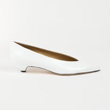 The Trap Pump in White Patent