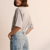 The Boxy Tee in Heather Grey