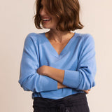 The V Fave Cashmere Sweater in Baby Blue