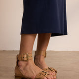 The Column Midi in Navy