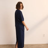 The Column Midi in Navy