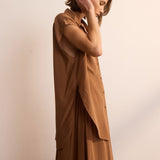 The Reiki Sleeveless Shirt in Clay
