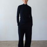 The Mock Neck in Black