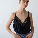 The Deep V Cami in Black