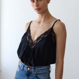 The Deep V Cami in Black
