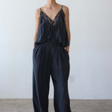 The Deep V Cami in Dark Grey