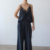 The Deep V Cami in Dark Grey