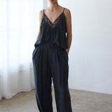 The Deep V Cami in Dark Grey