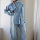 The Baggy Jean in Ice Indigo