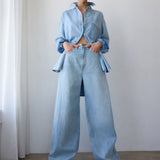 The Baggy Jean in Ice Indigo