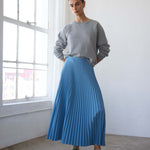 The Accordion Skirt in Baby Blue