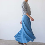 The Accordion Skirt in Baby Blue