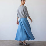 The Accordion Skirt in Baby Blue