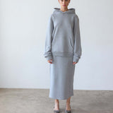 The Sweatshirt Skirt in Heather Grey