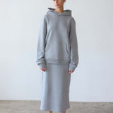 The Sweatshirt Skirt in Heather Grey