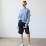 The Finished Hem Short in Washed Black