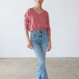 The V Fave Cashmere Sweater in Peony