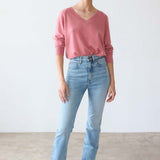 The V Fave Cashmere Sweater in Peony