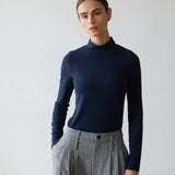 The Mock Neck in Navy