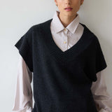 The Sweater Vest in Charcoal