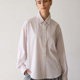 The Weekend Shirt in Tan Stripe