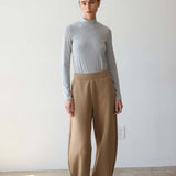 The Mock Neck in Heather Grey