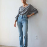 The Slim Stovepipe Jean in Spring Indigo