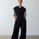 The Triple Pleat Pant in Black