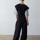 The Triple Pleat Pant in Black