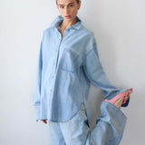 The Essential Shirt in Ice Indigo