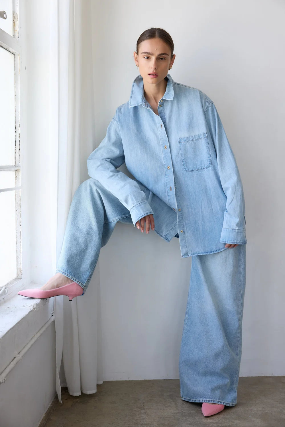 The Essential Shirt in Ice Indigo