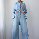 The Essential Shirt in Ice Indigo