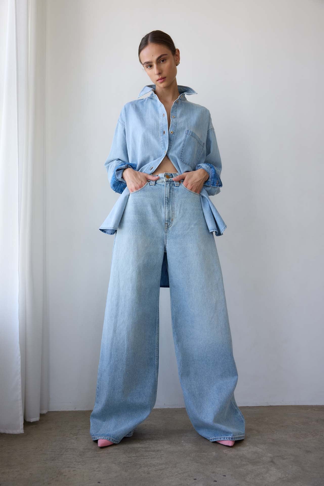 The Essential Shirt in Ice Indigo