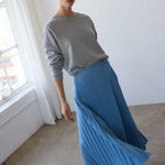 The Accordion Skirt in Baby Blue