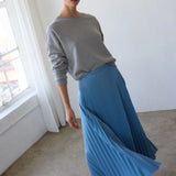 The Accordion Skirt in Baby Blue
