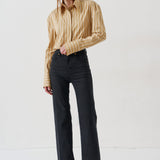 The Crease Jean in Washed Black