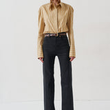 The Crease Jean in Washed Black