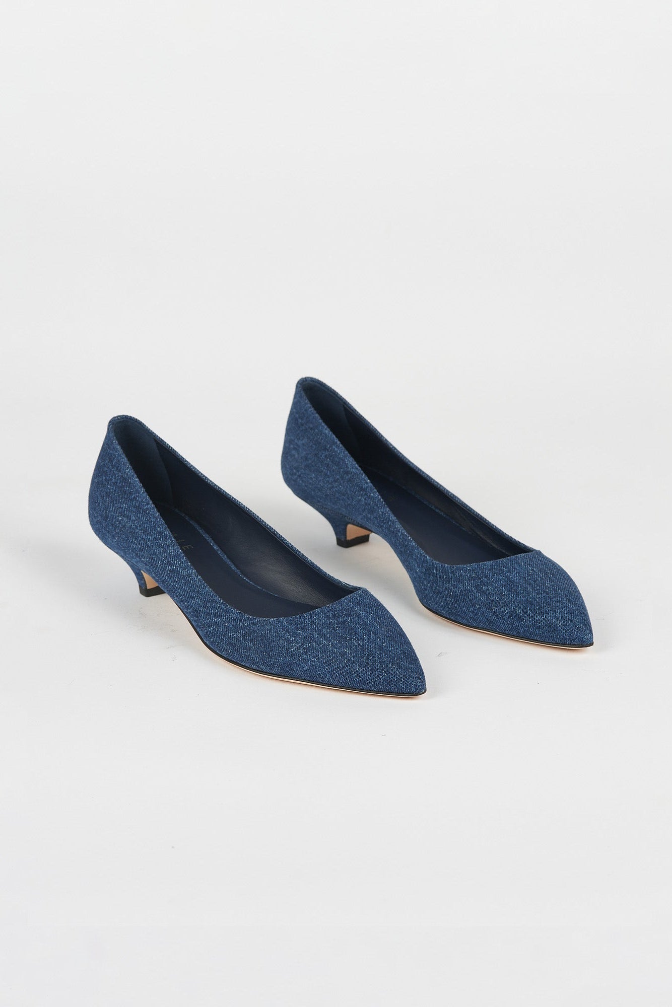 The Kitty Point Heel in Denim - Jamie Haller