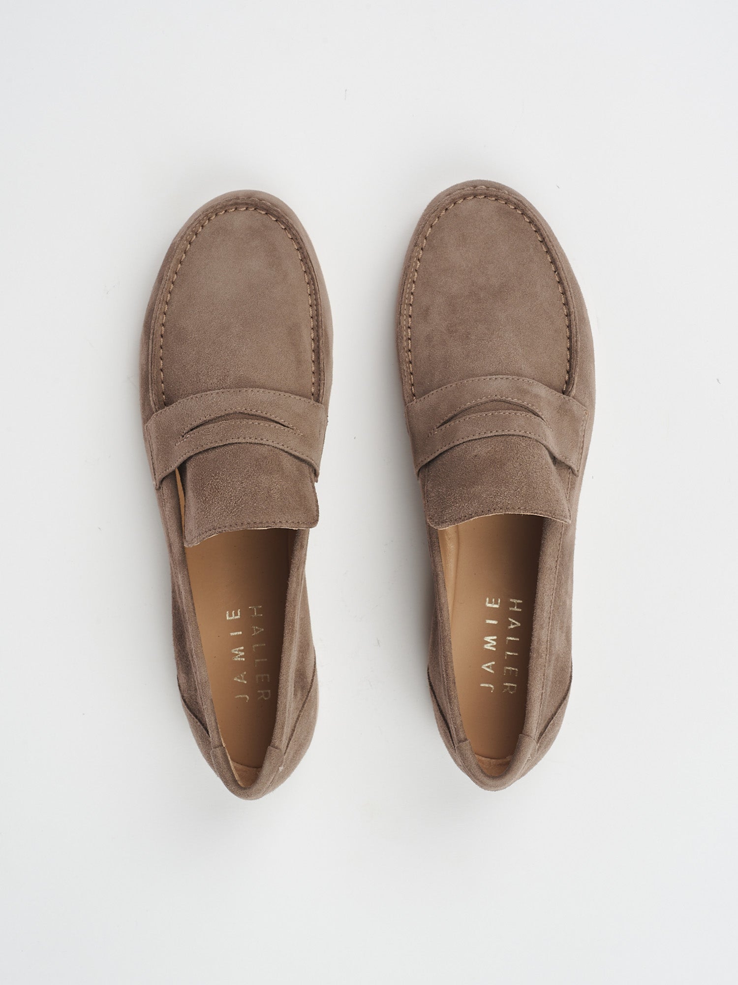 The Penny Loafer in Taupe Suede - Jamie Haller