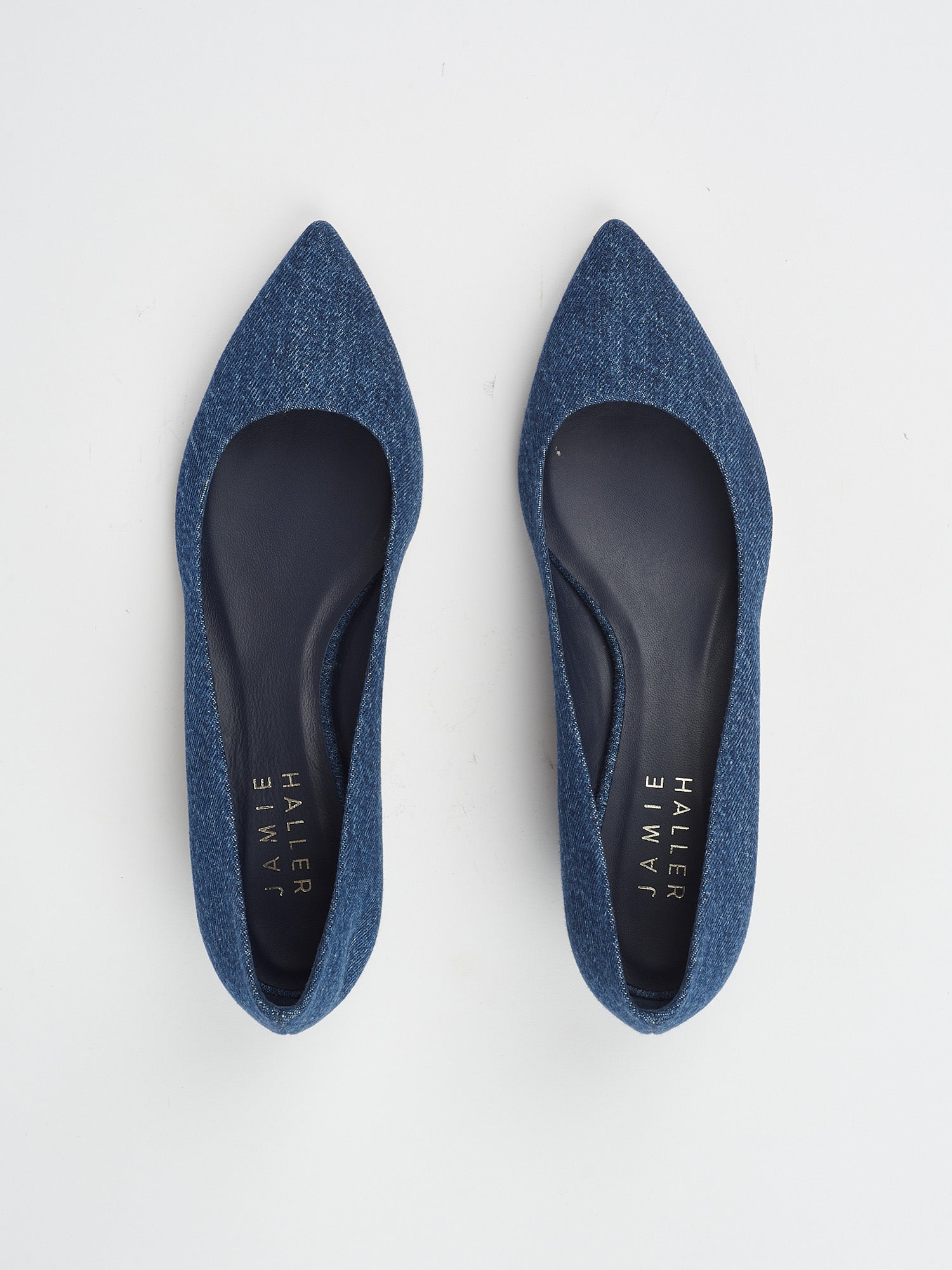 The Kitty Point Heel in Denim - Jamie Haller